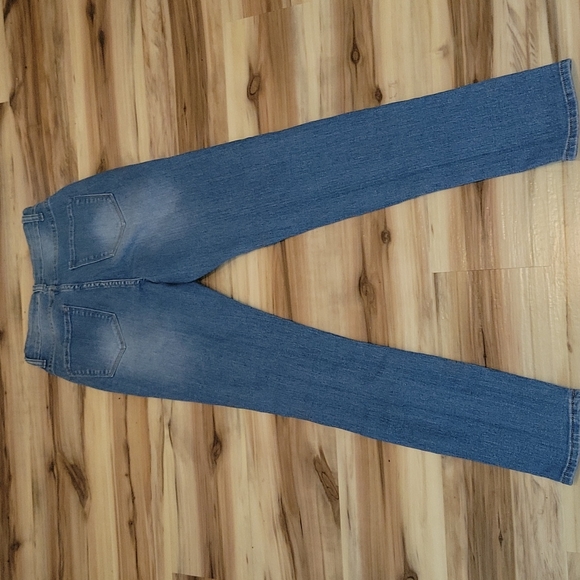 Fashion Nova Medium Blue High Waisted Distressed Jeans - Picture 7 of 10